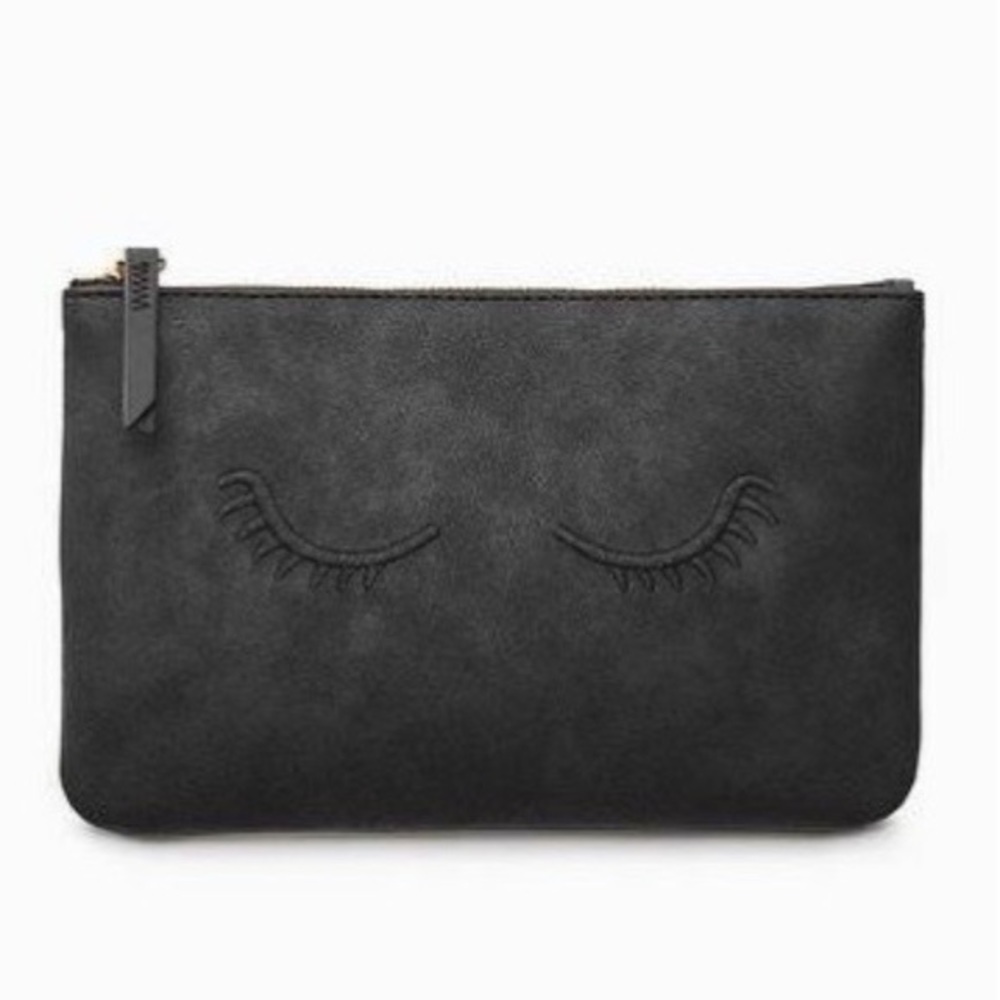 Mini Pouch - Embroidered Lashes